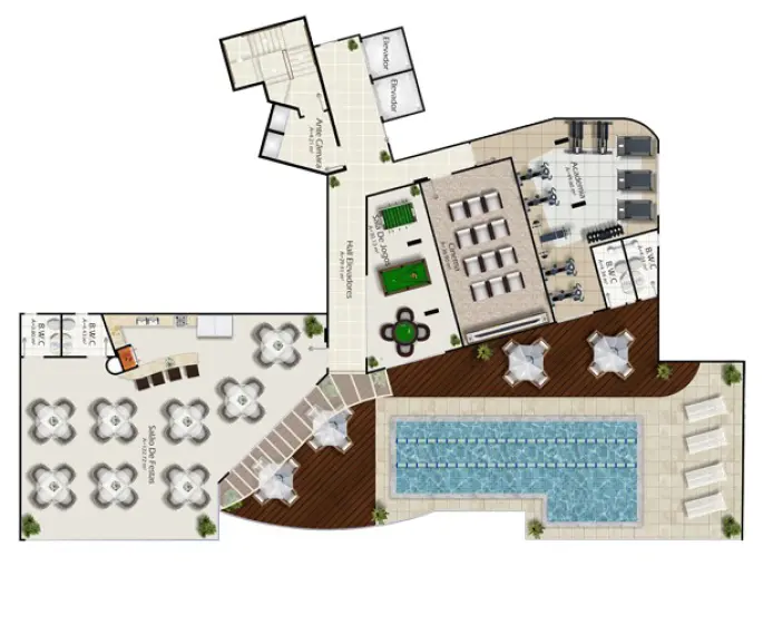 planta Área de Lazer